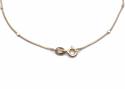 9ct Yellow Gold Beaded Anklet 10 Inch