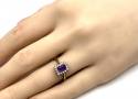 9ct Amethyst & CZ Cluster Ring