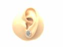 Silver CZ Tree Of Life Stud Earrings 12mm
