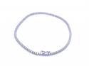 Silver CZ Slim Line Tennis Bracelet 7 1/2 Inch