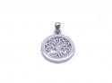 Silver Opalique Tree Of Life Pendant 18mm