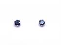 925 Black CZ Stud Earrings