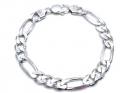 Silver Figaro Bracelet 8.5 Inch