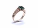 9ct Yellow Gold Emerald Cluster Ring