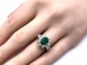 14ct Emerald & Diamond Cluster Ring