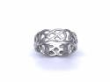 9ct White Gold Cut Out Celtic Ring