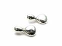 Silver Polished 2 Pebble Drop Stud Earrings