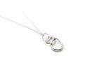 Silver Pebble Link Pendant & Chain