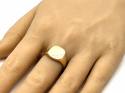 9ct Yellow Gold Engraved Signet Ring