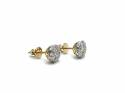 18ct Yellow Gold Diamond Cluster Earrings 1.00ct