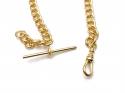 Gold Plated Single Watch Albert Style Chain