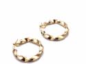 9ct Yellow Gold Twisted Hoop Earrings 30mm