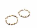 9ct Yellow Gold Twisted Hoop Earrings 45mm