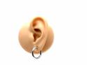 9ct White Gold Hoop Earrings 15mm