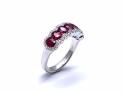 18ct White Gold Ruby & Diamond Eternity Ring