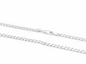 Silver Flat Link Curb Chain 20 inches