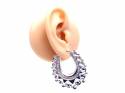 Silver Creole Hoop Earrings