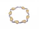 Silver Fancy Yellow Amber Bracelet