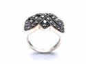 Silver Marcasite Fancy Ring Size R