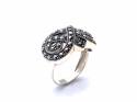 Silver Marcasite Fancy Ring Size R