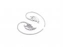 Silver Angel Wing Hook Through Drop Earrings
