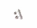 Silver CZ Snowflake Cluster Stud Earrings 10mm