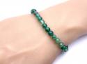 Stainless Steel Green Agate Bead Bracelet