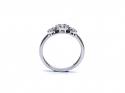 9ct White Gold Trio Style Cluster Ring