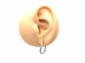Silver Oval Twisted Hoop Earrings 22 x 13mm