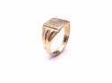 9ct Yellow Gold Patterned Signet Ring