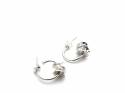 Silver Cairn Stud Hoop Earrings