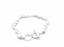 Silver Stepping Stones Bracelet 7 1/2 inches