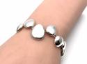 Silver Polished Pebble Bracelet 7 and 7 1/2 inch
