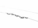 Silver Polished Rain Droplet Necklet 27 inches