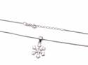 Silver CZ Snowflake Pendant & Chain
