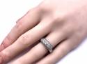 18ct White Gold Diamond Pave Style Ring