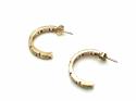 9ct Yellow Gold Greek Key Hoop Earrings