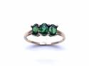9ct Green Tourmaline 3 Stone Ring