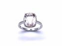 9ct Morganite & Diamond Halo Ring