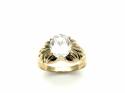 14ct Yellow Gold CZ Cluster Ring