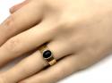 9ct Yellow Gold Onyx Solitaire Ring