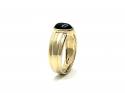 9ct Yellow Gold Onyx Solitaire Ring