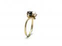 9ct Yellow Gold Pearl & Haematite Ring