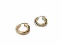 9ct 3 Colour Russian Wedding Ring Hoops