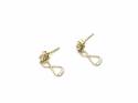 9ct Yellow Gold CZ Infinity Drop Stud Earrings