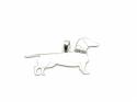 Silver Dachshund Dog Pendant