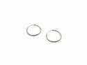 9ct White Gold Sleepers 10mm Pair