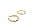 9ct Yellow Gold Twisted Hoop Earrings 32x48mm