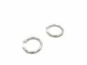 9ct White Gold Twisted Hoop Earrings 20mm