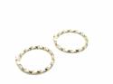 9ct Yellow Gold Twisted Hoop Earrings 40mm